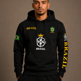 Moletom Canguru Brasil Futebol Streetwear Masculino