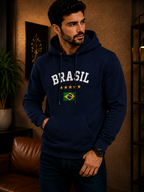 Moletom Canguru Brasil Varsity Streetwear Masculino