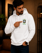 Moletom Canguru Brasil Futebol Casual Masculino