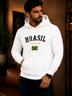 Moletom Canguru Brasil Varsity Streetwear Masculino
