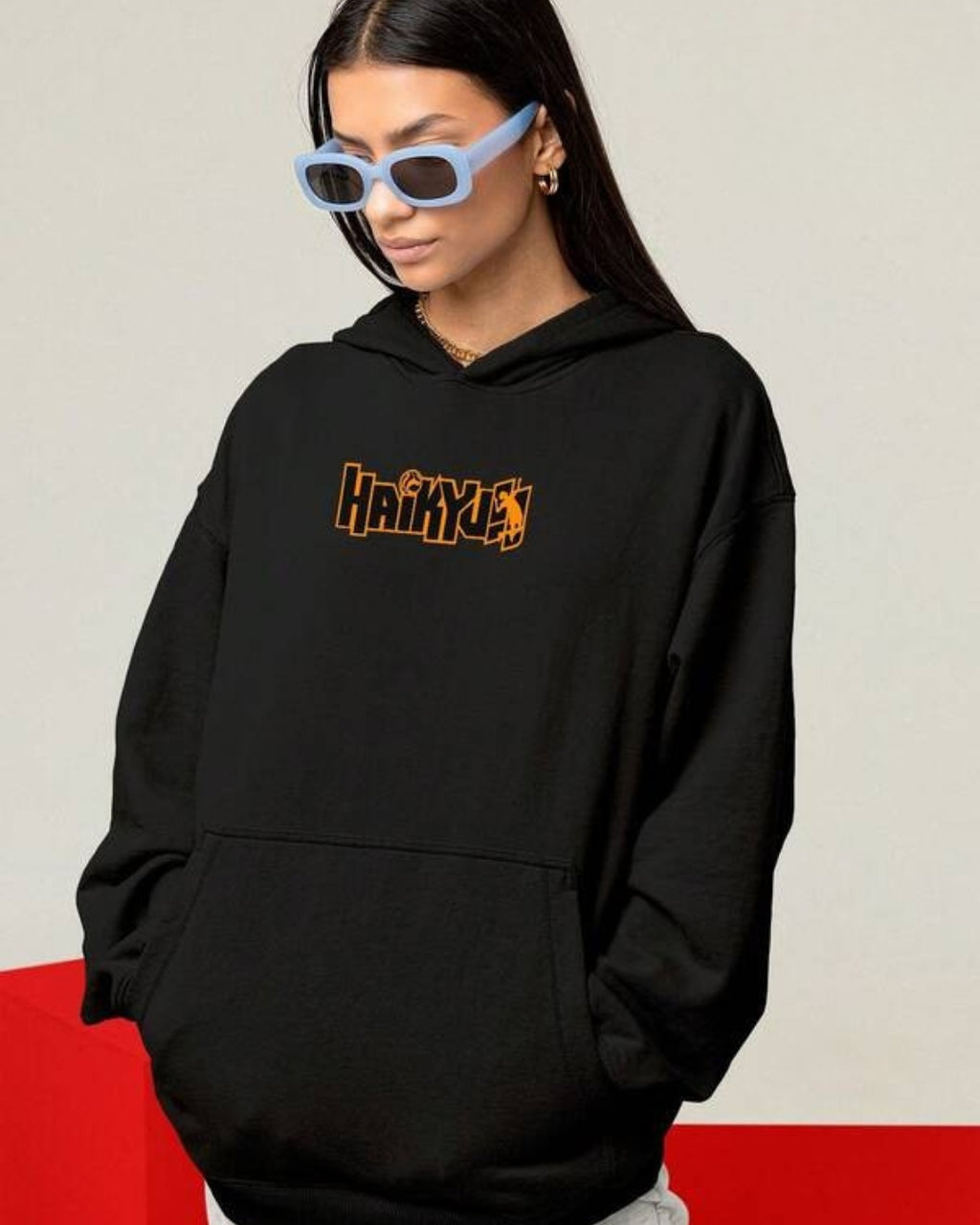 Moletom Oversized Haikyuu Hinata Com Capuz Streetwear