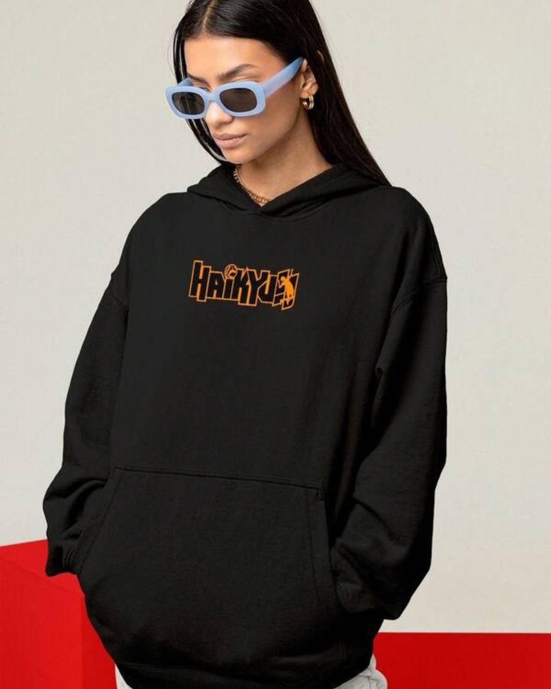 Moletom Oversized Haikyuu Hinata Com Capuz Streetwear