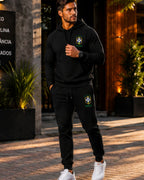 Conjunto Moletom Brasil Cristo Streetwear Masculino