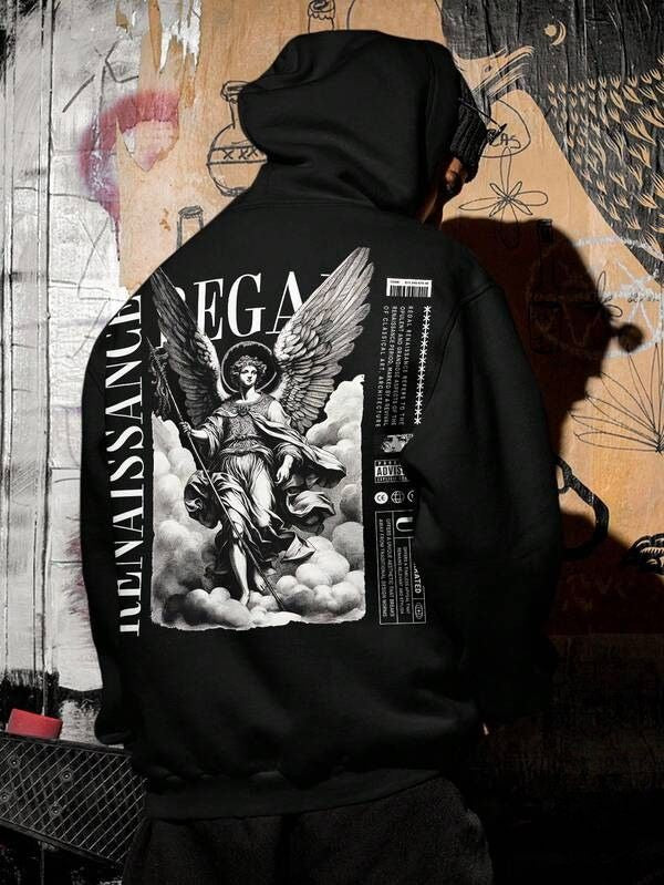 Moletom Legacy Angel Estilo Gothic Streetwear Oversized
