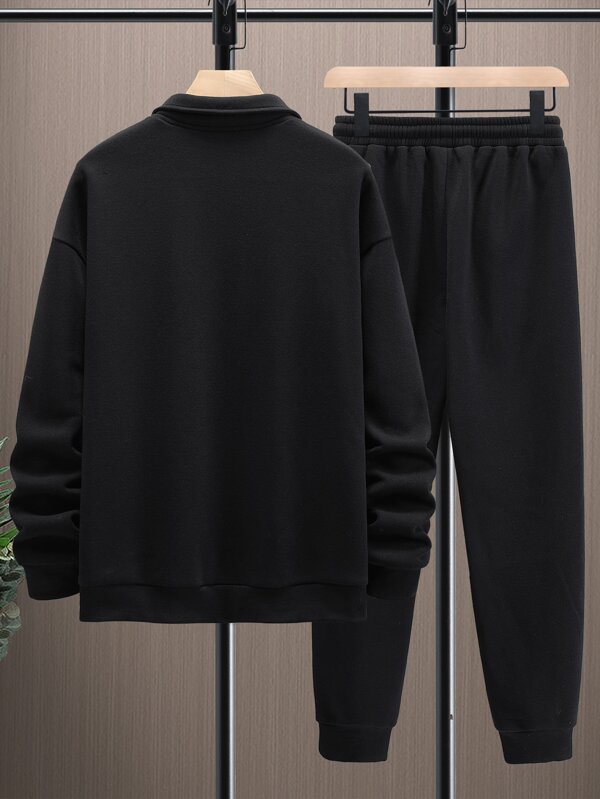Conjunto Moletom Gola Polo Com Calça Jogger Casual