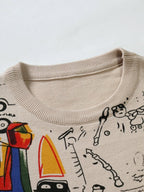 Suéter Masculino Estampado Com Botões Casual Urbano