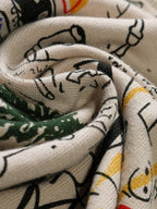 Suéter Masculino Estampado Com Botões Casual Urbano