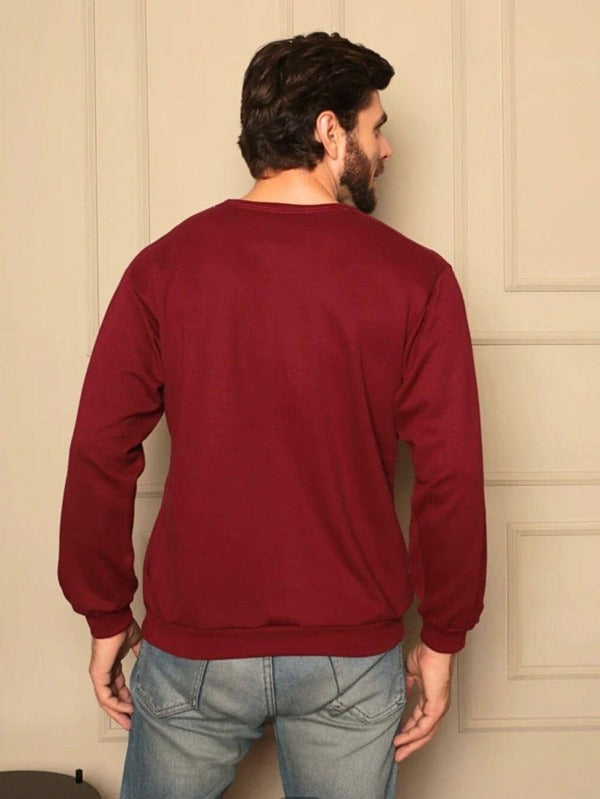 Moletom Masculino Gola Careca Minimalista Casual Urbano