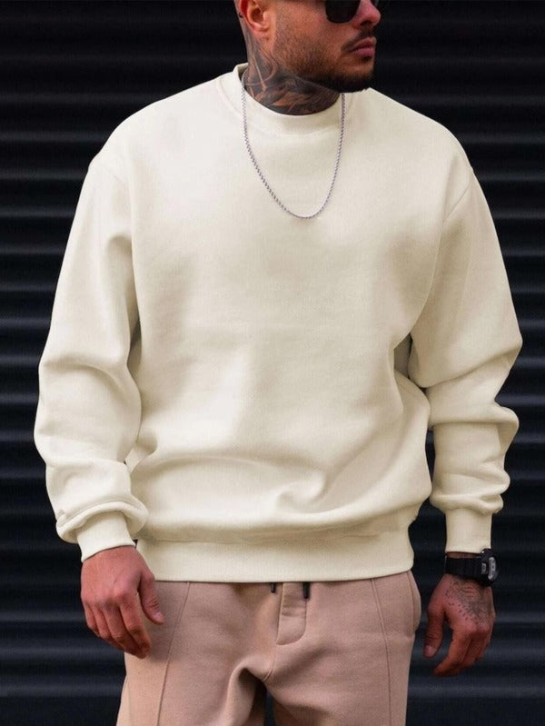 Moletom Masculino Gola Careca Minimalista Casual Urbano