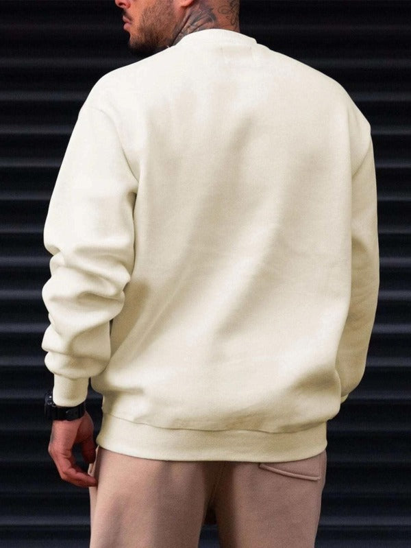 Moletom Masculino Gola Careca Minimalista Casual Urbano