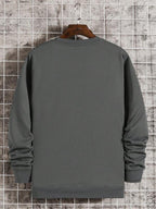 Moletom Masculino Oversized Gola Careca Casual Minimalista