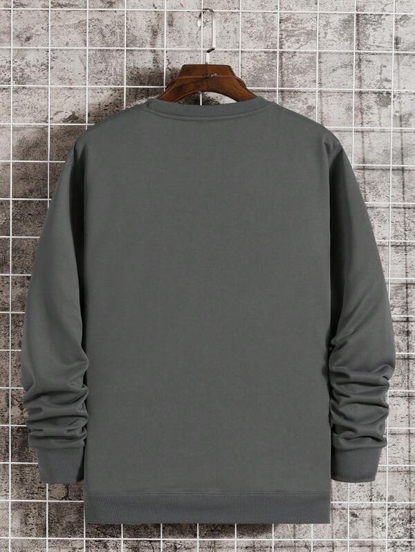 Moletom Masculino Oversized Gola Careca Casual Minimalista