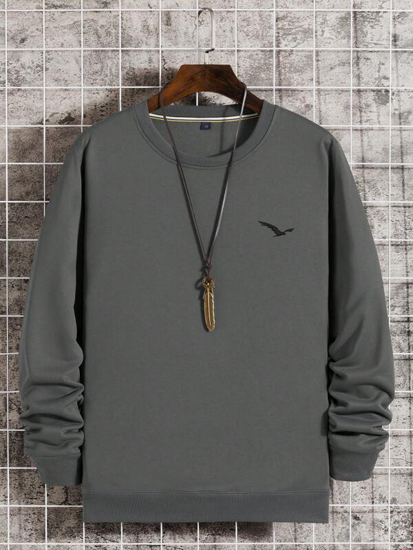 Moletom Masculino Oversized Gola Careca Casual Minimalista