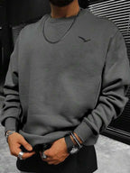 Moletom Masculino Oversized Gola Careca Casual Minimalista