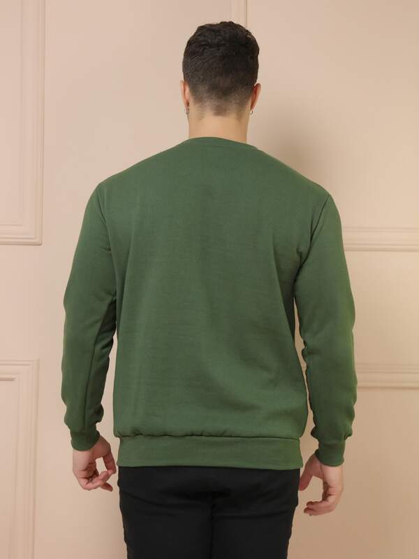 Moletom Masculino Gola Careca Minimalista Casual Urbano