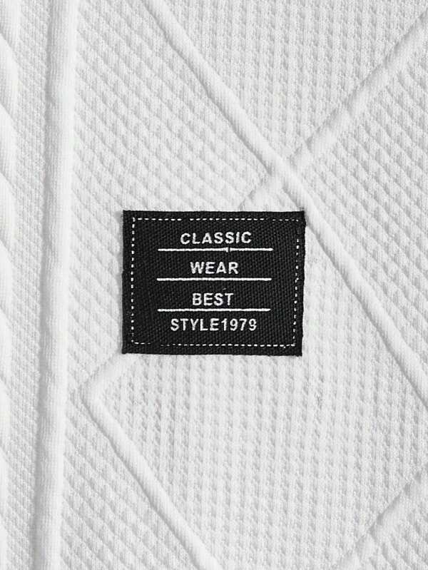 Suéter Masculino Texturizado Gola Careca Casual Elegante
