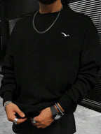 Moletom Masculino Oversized Gola Careca Casual Minimalista