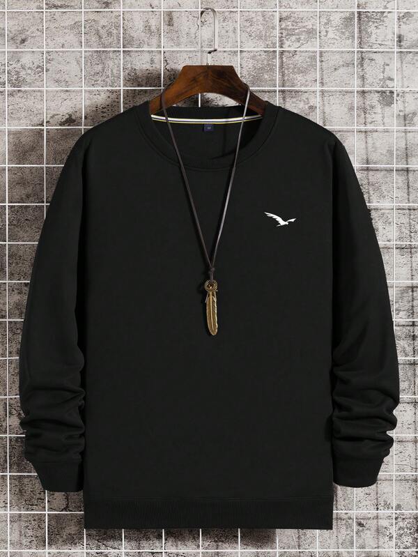 Moletom Masculino Oversized Gola Careca Casual Minimalista