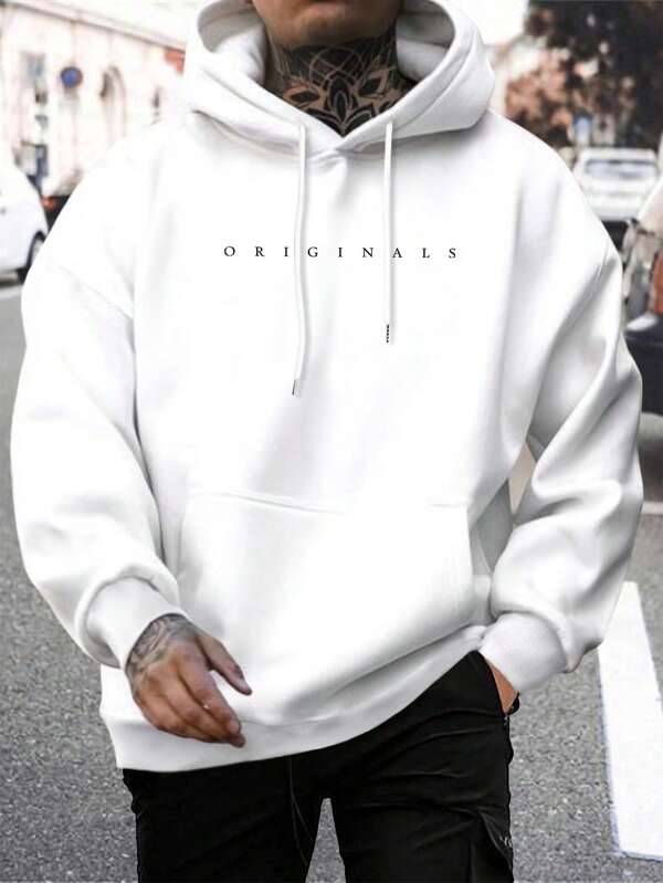 Moletom Oversized Com Capuz Estilo Casual Minimalista