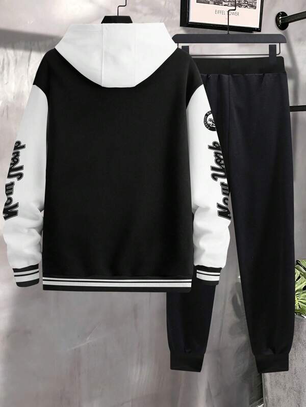 Conjunto Moletom College Com Jaqueta E Capuz