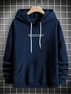Moletom Oversized Com Capuz Estampa Minimalista