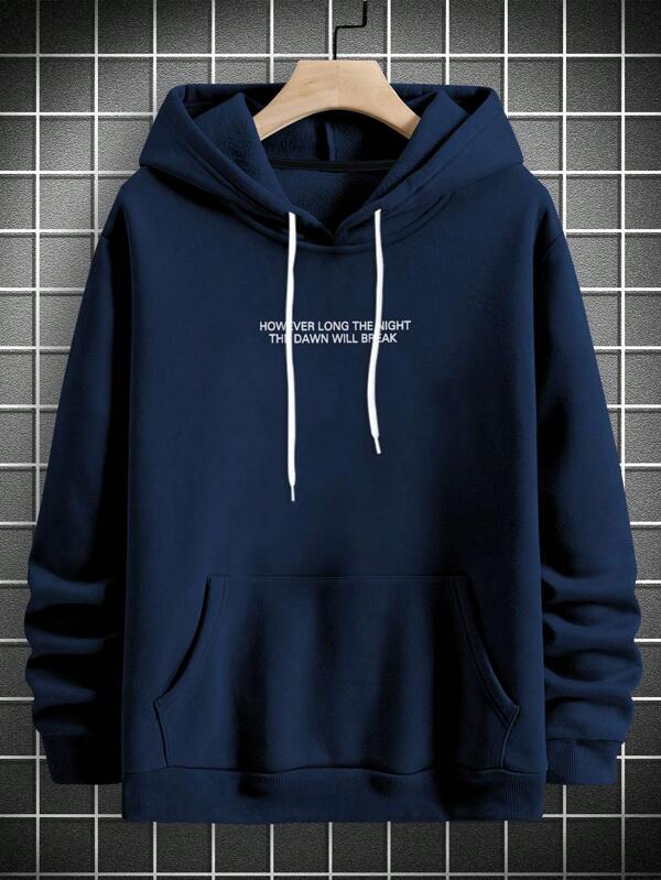 Moletom Oversized Com Capuz Estampa Minimalista