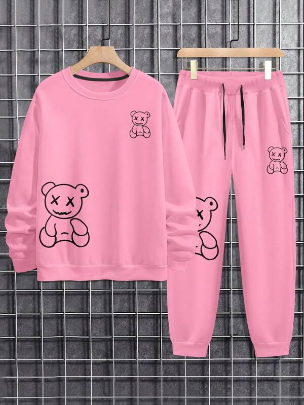 Conjunto Moletom Oversized Com Calça Jogger Casual