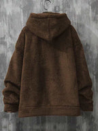 Moletom Teddy Felpado Com Capuz Estilo Casual Urbano