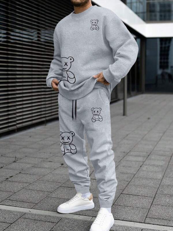 Conjunto Moletom Oversized Com Calça Jogger Casual