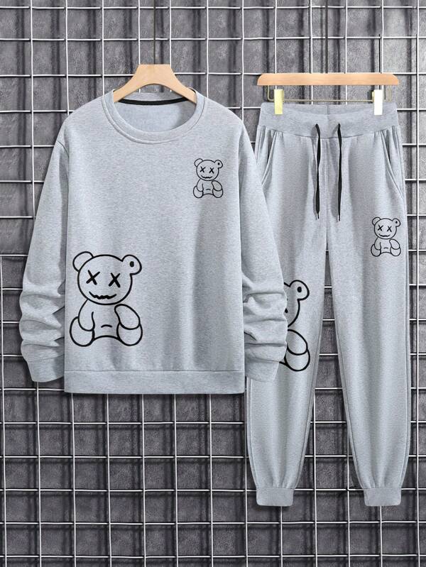 Conjunto Moletom Oversized Com Calça Jogger Casual