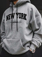 Moletom Oversized New York Com Capuz Estilo Streetwear