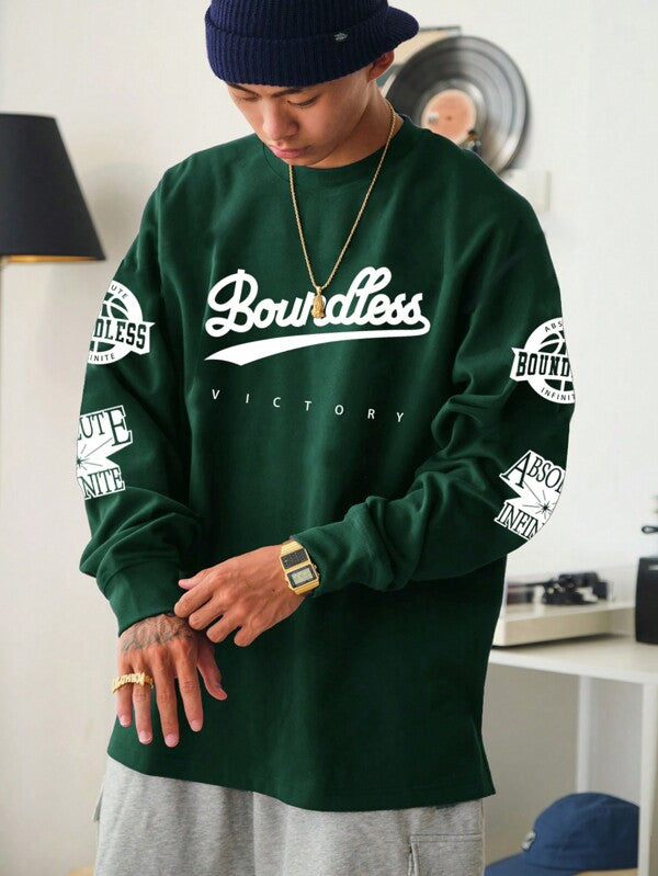 Moletom Boundless Victory Estilo College Streetwear Casual