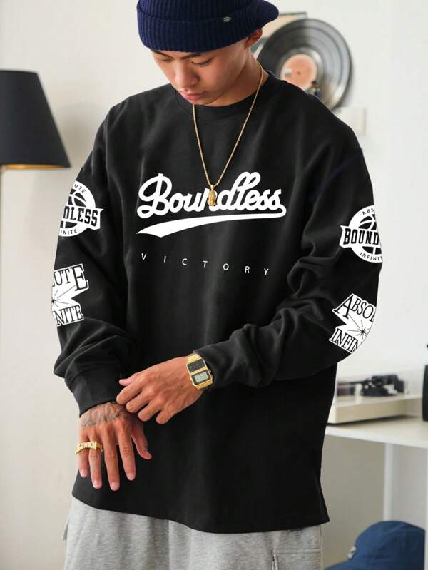 Moletom Boundless Victory Estilo College Streetwear Casual