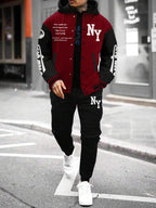 Conjunto Moletom College Com Jaqueta E Capuz