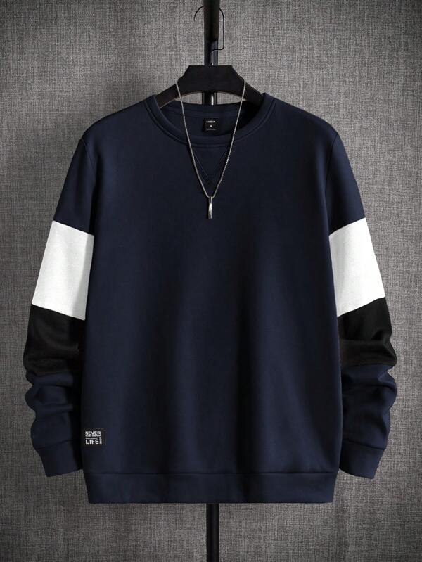 Moletom Masculino Casual Com Recortes Minimalista Urbano