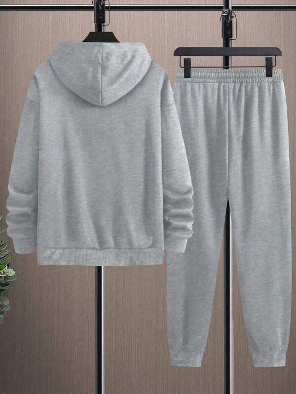 Conjunto Moletom Com Capuz E Punho Ribana