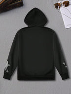 Moletom Oversized Visual Urbano Com Capuz Estampado