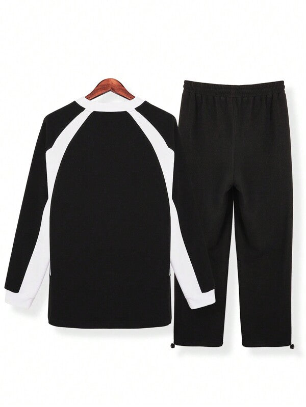 Conjunto Moletom Raglan Com Calça Jogger Esportiva