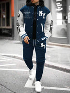 Conjunto Moletom College Com Jaqueta E Capuz