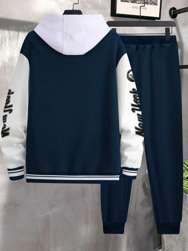 Conjunto Moletom College Com Jaqueta E Capuz