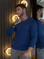 Suéter Masculino Gola Careca Minimalista Casual Urbano