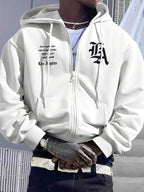 Moletom Los Angeles Com Zíper Estilo Streetwear Casual
