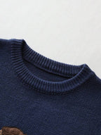 Suéter Masculino Oversized Com Bordado Casual Streetwear