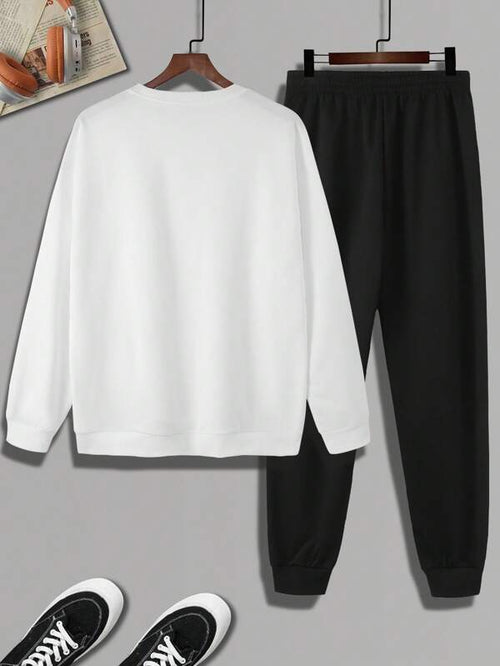 Conjunto Moletom Básico Com Calça Jogger Casual
