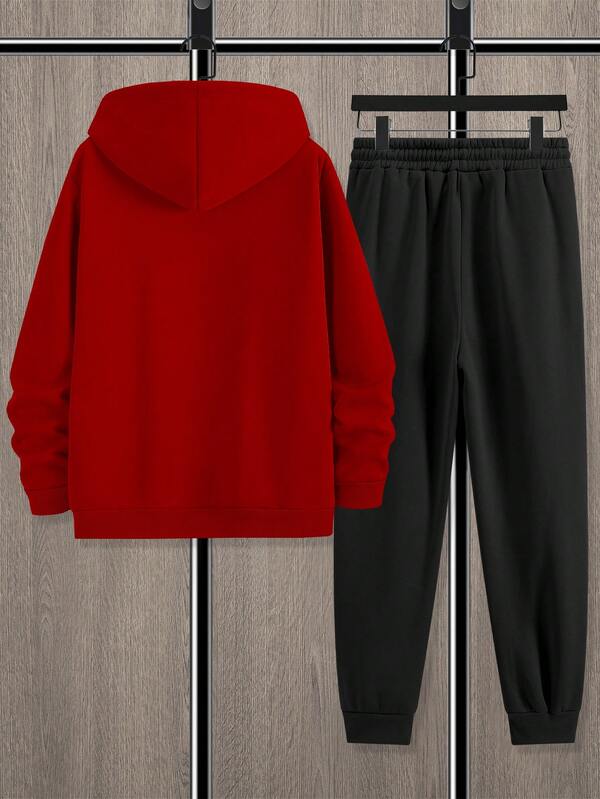 Conjunto Moletom Com Capuz E Punho Ribana