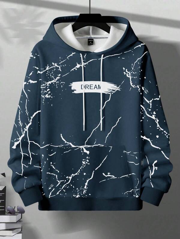 Moletom Estampado Com Capuz Estilo Streetwear Casual