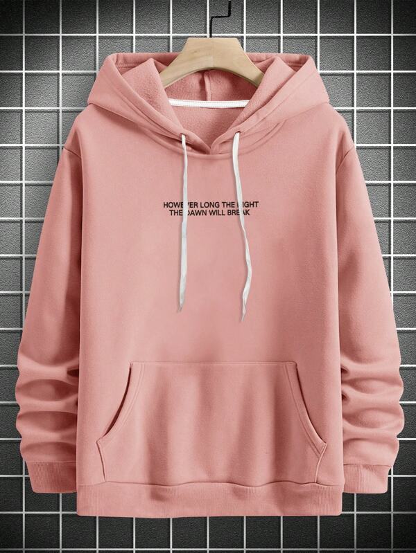 Moletom Oversized Com Capuz Estampa Minimalista