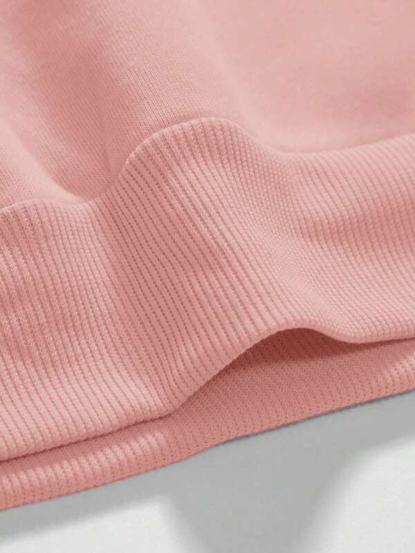 Moletom Oversized Com Capuz Estampa Minimalista