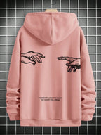 Moletom Oversized Com Capuz Estampa Minimalista
