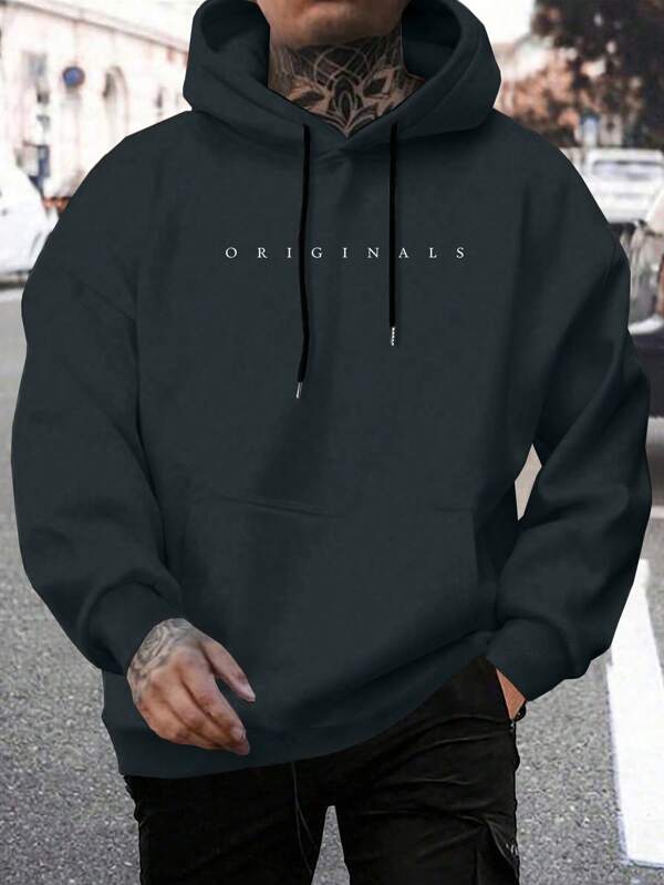 Moletom Oversized Com Capuz Estilo Casual Minimalista